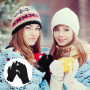 RIBSUQA Lot de 4 paires de gants d'hiver chauds pour femme pour écran tactile, gants en tricot thermique doux doublé en polaire,