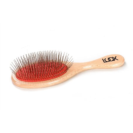 LUQX Brosse à cheveux spéciale THICK HAIR No II : brosse à cheveux pour cheveux extrêmement épais et lourds - tiges métalliques