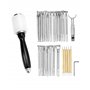 QWORK® 27 pièces kit Outils de estampes pour Sculpture du Cuir, Tampon en Cuir, Tampon de Dessin, Marteau en Nylon et Couteau à