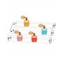 QWORK® Présentoir Acrylique à 3 Niveaux, Présentoir Transparent pour Cupcake, Parfum, Bijoux, Figurines, Épices (31 x 16 x 11.5