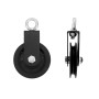 QWORK® 2 pièces 90mm poulie pour cable avec Sangle de Suspension et Mousqueton, pour équipement de gymnastique, machine à câble