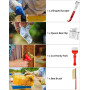 QWORK® 10 pièces kit d'outils d'apiculture, équipement d'apiculture pour fumeur de ruche, fournitures d'apiculture