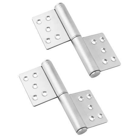 QWORK® 2 pièces Charnières de Porte en Acier Inoxydable Robustes Charnières à Visser pour Portes en Bois