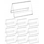 QWORK® 10 Pièces panneaux de table en acrylique, 10 x 6 cm, épais de 2 mm, pour afficher les étiquettes nom et les étiquettes pr