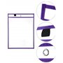 QWORK® 25X Pochettes Effaçables à Sec A4, Pochette Transparente Réutilisables en 5 Couleurs, Fournitures de Bureau et d'Enseigne