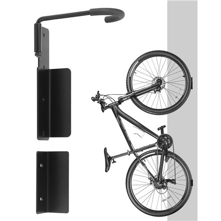 QWORK® Support vélo mural en acier au carbone