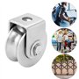 QWORK® 2 Poulies de renvoi en acier inoxydable avec support à souder, 48mm de diamètre - Capacité de charge 250 kg - Adaptée aux