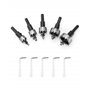 QWORK Coffret Scie Cloche, 5pcs Ø16/18,5/20/25/30mm HSS Scie Cloche pour Acier, Acier Inoxydable, Approprié au Bois, Plastique,