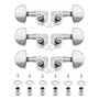 QWORK 6 pièces 3L3R Guitare Mécaniques Boutons, Cheville de Guitare, pour guitares électriques ou acoustiques, argent galvanisé