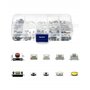 QWORK® 250 pièces Interrupteur à Bouton Poussoir Tactile, micro interrupteur, avec Boîte en Plastique, pour clés de télécommande