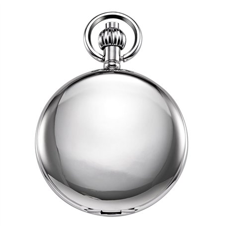 TREEWETO Montre de Poche Unisexe avec chaîne analogique - Remontage Manuel - Antique - Mécanisme Apparent - Chiffres Romains - A