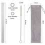 UNOLIGA 12mm Pailles en Inox Réutilisables extra larges, Bubble Tea Pailles Métalliques, 7 Couleurs Pailles pour Cocktails Smoot