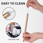 UNOLIGA 12mm Pailles en Inox Réutilisables extra larges, Bubble Tea Pailles Métalliques, 7 Couleurs Pailles pour Cocktails Smoot