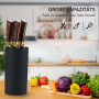 Porte Couteaux Noir Vides de Cuisine