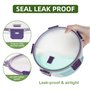 KINGBON Lot de 4 récipients alimentaires en plastique sans BPA avec couvercles hermétiques pour micro-ondes, réfrigérateur, lave