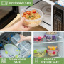 KINGBON Lot de 4 récipients alimentaires en plastique sans BPA avec couvercles hermétiques pour micro-ondes, réfrigérateur, lave