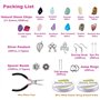 Queta Kit de Fabrication de Bijoux DIY pour Colliers, Bagues et Boucles d'Oreilles