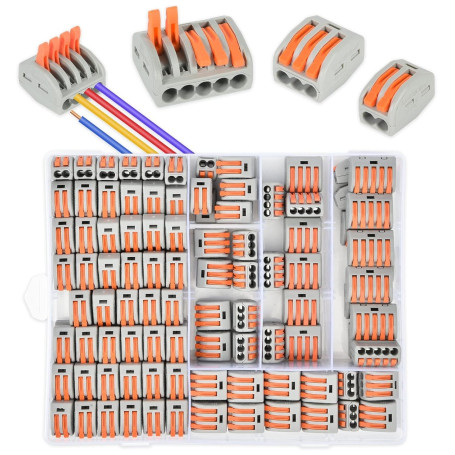 160 PCS Connecteurs électriques avec tige de commande