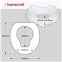 Homecraft Siège de toilette surélevé Savanah sans abattant, 5 cm, siège de toilette allongé pour personnes âgées ou handicapées,