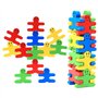Fdit Jeu de Construction Créative Équilibre en Bois Jouets 16pcs / Jeu de Blocs Colorés de Dessin Animé