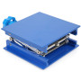 Ascenseur Plate-forme Laboratoire, 100 x 100 mm Bleu Laboratoire de Levage en Aluminium Galvanisé Support de Plate-forme Support