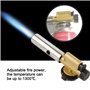 Torche à Gaz Chalumeau de Cuisine Torche de Soufflage de Flamme Pistolet pour Cuisson Barbecue Camping Randonnée Soudage, Tempér