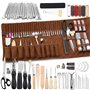 Wamkon Kit d'Outils de Couture en Cuir - Ensemble pour Sculpter