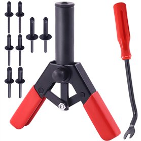 Mardatt Lot de 42 rivets en plastique avec 40 rivets aveugles en nylon de 4 tailles et 1 outil de retrait de fixation en bonus