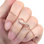 Dames Bracelet Rose Gold Cubic Zirconia 925 bijoux en argent Sterling pour femmes fille, symbole de l'infini amour cadeau pour l