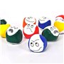Lahviuu Balle de Jonglage,5 Pcs Balles de Jonglages en Cuir PU avec Émoticône Mignon et Drôle, Jeux Sacs de Haricots de Jongleri