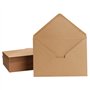 Lot de 30 enveloppes en papier kraft - Avec collage humide - Pour cartes de vœux