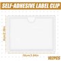 WIYETY Lot de 102 porte-étiquettes autocollants - 6 cm x 10 cm - Pour cartes de visite, cartes de visite - À coller - Pour le bu