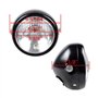 HANSWDEU 6 1/2" moto rétro noir lentille claire phare pour Bobber Cafe Racer Cruiser Vintage Style