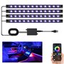 LEAZZLE Lampe LED Voiture Interieur avec 4 Pièces 48 RGB Bande LED Voiture