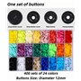 400 Jeux de Bouton Pression en Résine T5 de 24 Couleurs et de Pince Bouton