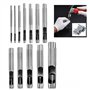 Xrten 12 Pcs Poinçon Creux en Acier Rond Set Poinçon à Trou Creux en Cuir pour Maroquinerie Artisanat Travail pour Bracelet de M