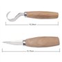 iPobie 2 Pièces Couteau Sculpture et Couteau Croche Bois - Outils de Sculpture avec Manche en Bois