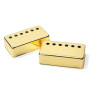 Alnicov Lot de 2 caches de micro Humbucker en laiton pour guitare Gibson Les Paul Doré 50 mm/52 mm