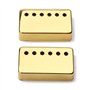 Alnicov Lot de 2 caches de micro Humbucker en laiton pour guitare Gibson Les Paul Doré 50 mm/52 mm
