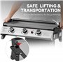 Royal Gourmet PD1303S – Plaque de cuisson à gaz portable de 61 cm avec plaque amovible pour barbecue au propane à 3 brûleurs, id