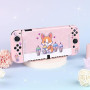 BelugaDesign Corgi Boba OLED Bundle | Carry Case Soft Cover Thumb Grips Kit | Cute Anime Bubble Tea Kawaii Dog Pink Pastel Trave