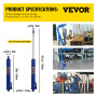VEVOR Vérin Hydraulique Long pour Grue d'Atelier 8 T, Cylindre Hydraulique Support Moteur avec Pompe à Simple Piston et Base à C