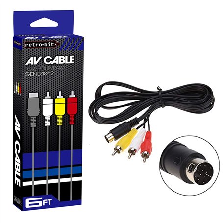 Câble vidéo Composite Retro-bit Megadrive/Genesis 2