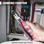 WORKPRO Pince Universelle Multifonctionnelle 209mm, Fonction 5 EN 1 - Maintenir/Dénuder/Couper/Sertir/Serrer, Fabriquée en Cr-V,