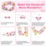 WinWonder Bricolage Perles Set,1150 PCS Bracelets Bricolage Colliers Perles La Fabrication De Bijoux Perles Plastique Coloré Pou