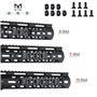 Opaltool 3pcs Aluminium Compatible M-Lok/Rail Picatinny Keymod 3-Slot 7-Slot 11 emplacements Slot M-Lok/Section Keymod Picatinny