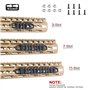 Opaltool 3pcs Aluminium Compatible M-Lok/Rail Picatinny Keymod 3-Slot 7-Slot 11 emplacements Slot M-Lok/Section Keymod Picatinny