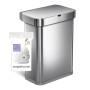 simplehuman CW0264 code Q, sacs poubelle sur mesure, 3 x paquet de 20 (60 sacs), plastique blanc