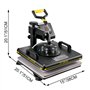 VEVOR 8 en 1 Presse à Chaud 38 x 38 cm, Transfert Thermique, pour 15 x 15 pouces, T-Shirt, Machine de Sublimation de Chaleur Mul