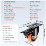 VEVOR Roulettes Pivotantes Lot de 4 Roulettes pour Meubles Industrielles 76,2 mm Roues Silencieuses en PVC avec Frein à Verrouil